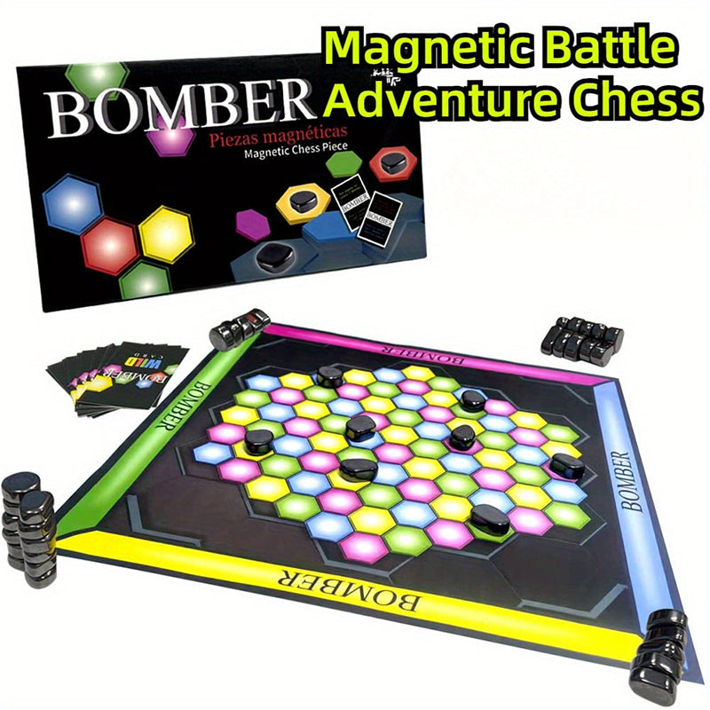 Arenzza Magnet Battle Strategy Board Game for gifts and toys, featuring colorful magnetic pieces on a game board.