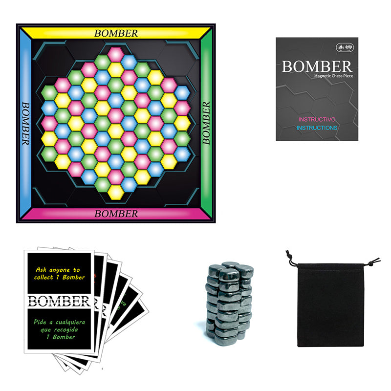 Arenzza Magnet Battle Strategy Board Game for Gifts & Toys, featuring colorful magnetic pieces and game board for strategic play.
