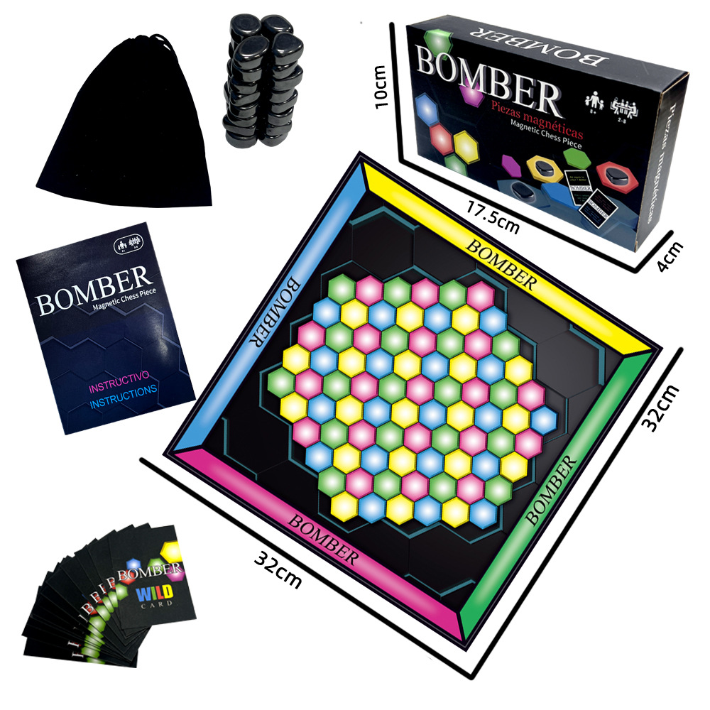 Arenzza Magnet Battle Strategy Board Game with colorful magnetic pieces on a game board, ideal for Gifts & Toys.
