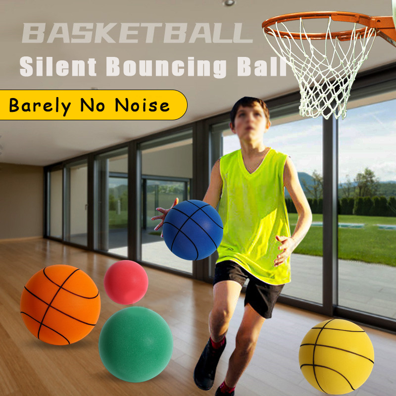 Silent bouncing basketball by Arenzza, a durable toy gift perfect for basketball enthusiasts and active play.