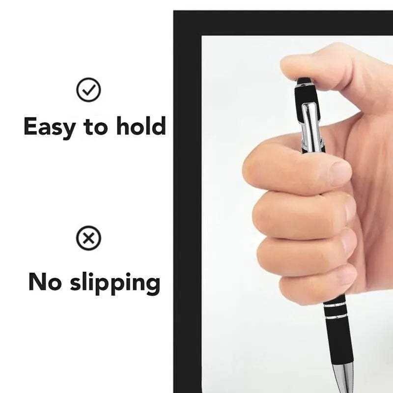 Arenzza stress-relief quote pens set with seven metal ballpoint pens featuring humorous daily quotes for office or holiday gifting.