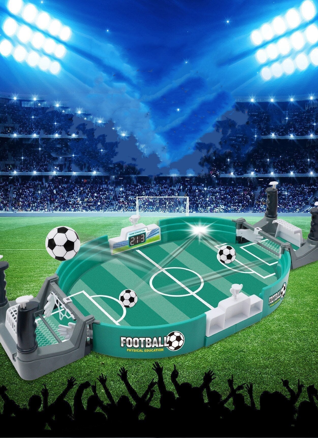 Arenzza interactive football table game, a fun gifts and toy for kids, featuring bright colors and a realistic football play surface.