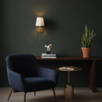 Elegant Arenzza wireless wall sconce with sleek design, shown mounted on a wall, highlighting its modern appearance and tool-free installation.