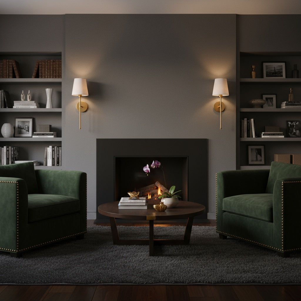 Arenzza elegant wireless wall sconces with sleek design, shown mounted on a wall, showcasing their modern, tool-free installation.