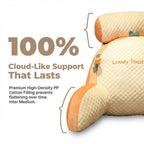 Aarenza BackWell™ ergonomic reading pillow with supportive backrest and armrests, shown in bold visual design for comfortable reading.