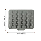 Arenzza QuickDry™ sloped silicone mat with rapid water drainage designed for efficient drying and easy cleaning.