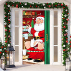 Aarenza Christmas 2025 front door decoration featuring festive holiday ornaments and a holiday-themed wreath.