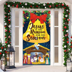 Aarenza Christmas 2025 front door decoration with festive holiday ornaments and greenery for seasonal home decor.