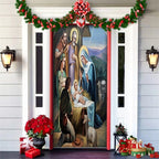 Arenzza Christmas 2025 front door decoration with festive holiday accents for Halloween and Christmas celebrations.