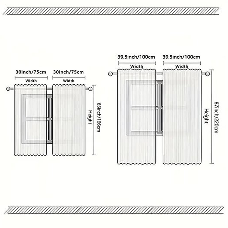 A pair of Arenzza Christmas window curtains featuring festive holiday-themed patterns for home decor.