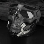 A realistic skull horror helmet mask by Arenzza with detailed bone design, perfect for Halloween parties and costume collectors.