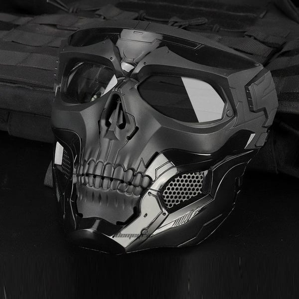 A realistic skull horror helmet mask by Arenzza with detailed bone design, perfect for Halloween parties and costume collectors.