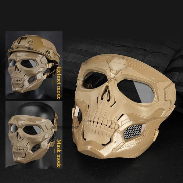 Arenzza skull horror helmet mask with realistic design, secure fit, ideal for Halloween parties and collectors.