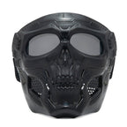 Arenzza skull horror helmet mask with realistic design, secure fit, perfect for Halloween parties and collectors' displays.
