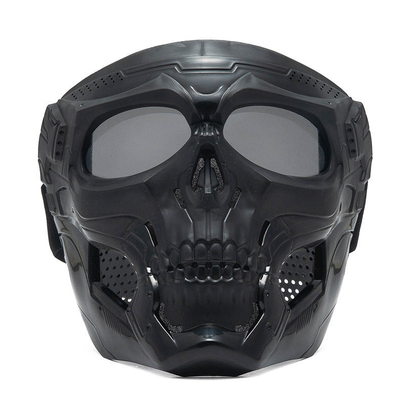 Arenzza skull horror helmet mask with realistic design, secure fit, perfect for Halloween parties and collectors' displays.