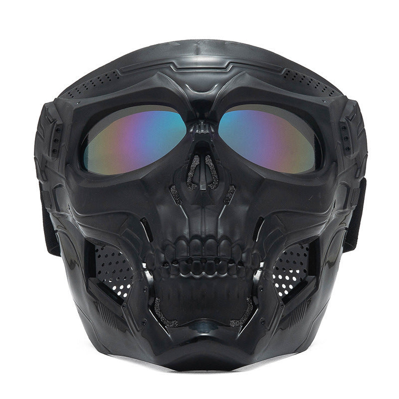 Arenzza skull horror helmet mask with realistic design, secure fit, perfect for Halloween or Christmas parties and collector displays.