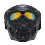 A realistic skull horror helmet mask by Arenzza, designed for Halloween and Christmas parties, with detailed features and secure fit.