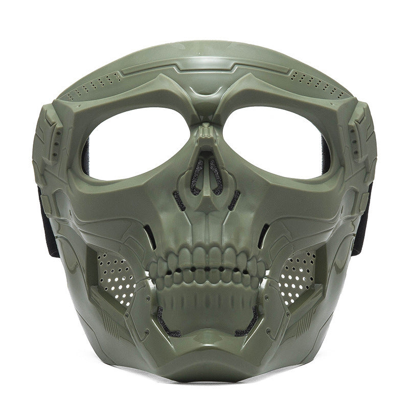 Arenzza realistic skull horror helmet mask with detailed design, secure fit, suitable for Halloween parties and collectors.