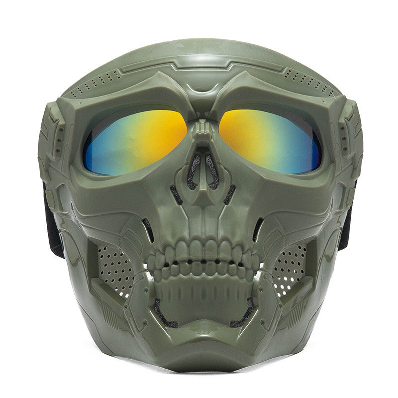 Arenzza skull horror helmet mask with realistic design, secure fit, ideal for Halloween and horror-themed parties, collectors display.