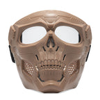 Arenzza skull horror helmet mask with realistic design, secure fit, ideal for Halloween and costume parties, featuring detailed skull imagery.