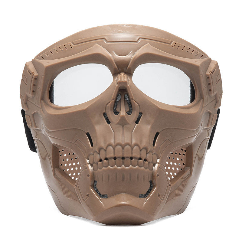 Arenzza skull horror helmet mask with realistic design, secure fit, ideal for Halloween and costume parties, featuring detailed skull imagery.