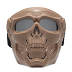A realistic skull horror helmet mask by Arenzza, perfect for Halloween and Christmas parties, featuring detailed design and secure fit.