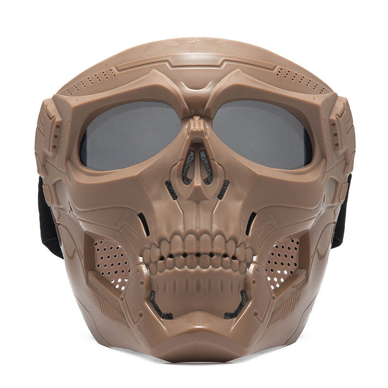 A realistic skull horror helmet mask by Arenzza, perfect for Halloween and Christmas parties, featuring detailed design and secure fit.