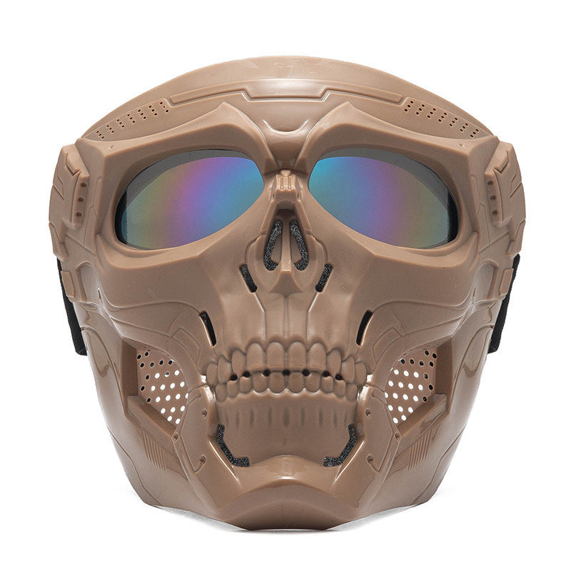 A realistic skull horror helmet mask by Arenzza, designed for Halloween and Christmas parties, with a secure fit for collectors.