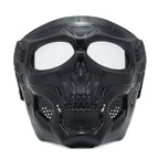 Arenzza skull horror helmet mask with realistic design, perfect for Halloween and cosplay, featuring a secure fit and detailed skull features.
