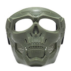 Arenzza realistic skull horror helmet mask with detailed design, secure fit, suitable for Halloween parties and collectors.