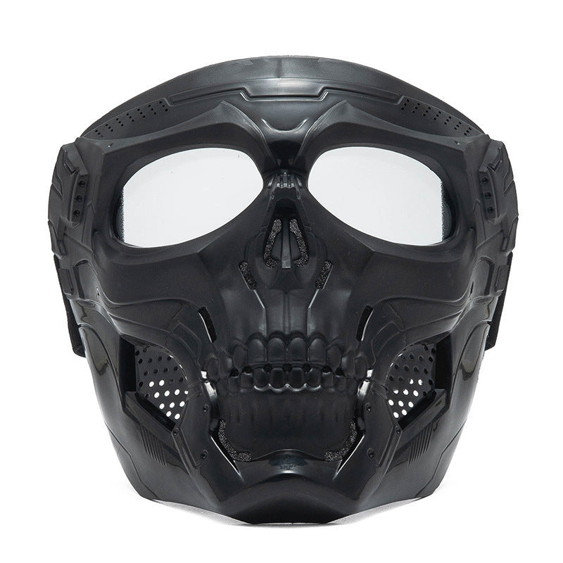 A realistic skull horror helmet mask by Arenzza featuring detailed design, secure fit, perfect for Halloween and party costumes.