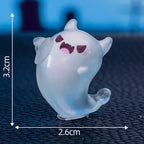 Cute glow-in-the-dark mini ghost figurines for Halloween and Christmas by Arenzza, featuring small, spooky ghost designs with glowing effects.
