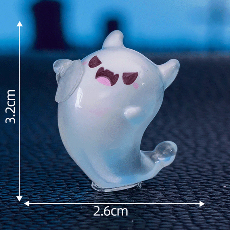 Cute glow-in-the-dark mini ghost figurines for Halloween and Christmas by Arenzza, featuring small, spooky ghost designs with glowing effects.