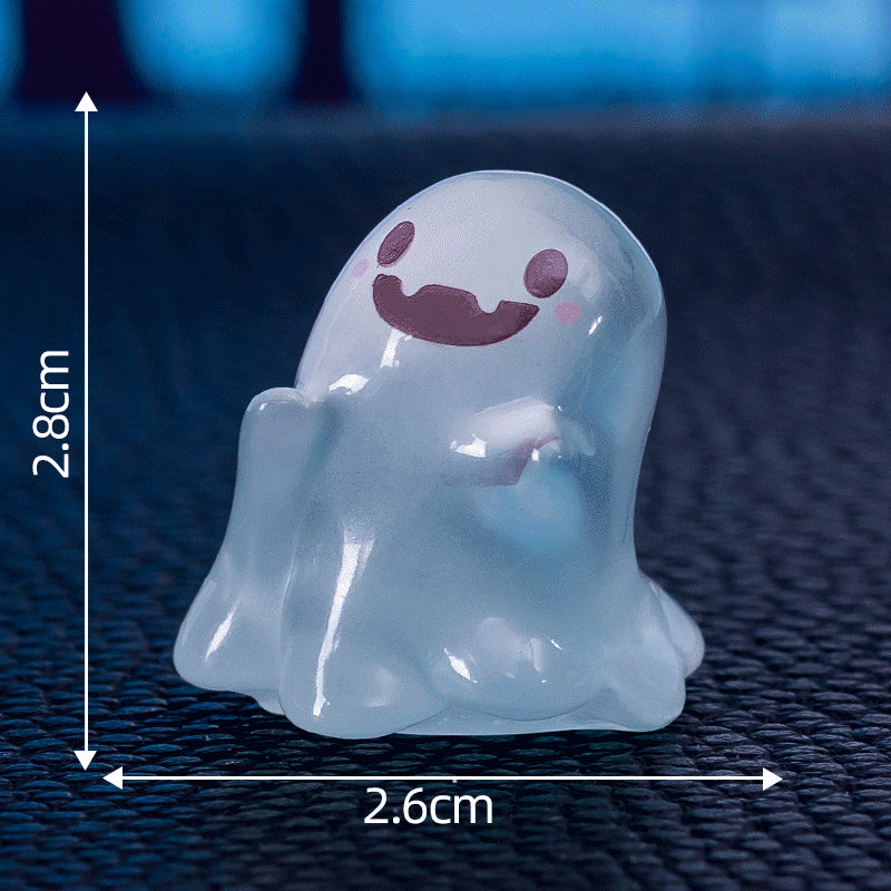 Cute glow-in-the-dark mini ghost figurines for Halloween and Christmas by Arenzza, featuring adorable ghost characters in the image.