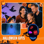 Arenzza Halloween LED Skull Mask with glowing eyes, perfect for spooky costumes during Halloween and Christmas celebrations.