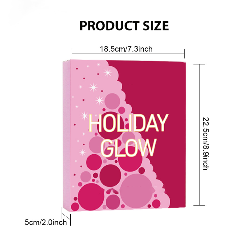 Arenzza Christmas makeup advent calendar with 40-color eyeshadow palette and daily surprises, festive holiday gift set.