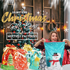 Arenzza Christmas gift bag with drawstring, festive holiday design, perfect for Christmas and holiday gift wrapping.