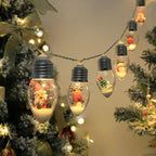 Arenzza Christmas string lights with colorful LED bulbs for holiday decor, featuring festive Christmas-themed lighting on a string.