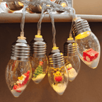 Arenzza Christmas string lights with colorful LED bulbs, perfect for holiday decorating and festive indoor or outdoor displays.