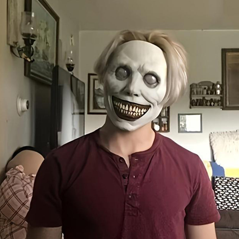 Aarenza creepy Halloween horror mask with detailed frightening face design, perfect for Halloween costumes and spooky celebrations.