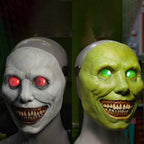 A creepy horror Halloween mask by Arenzza featuring a terrifying face with dark, eerie details for Halloween costumes.