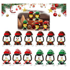 Arenzza Christmas mini snowman lantern with hats and scarves, festive holiday Halloween and Christmas decoration.