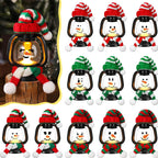 Arenzza Christmas mini snowman lantern wearing a hat and scarf, festive holiday decoration for Christmas and Halloween.