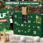 Arenzza Golf Advent Calendar 2025 featuring 24 days of golf surprises for men, with Halloween and Christmas themed packaging.