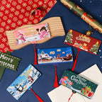 Arenzza Christmas Surprise Money Box for Halloween and Christmas, festive design with holiday-themed decorations and coin slot.