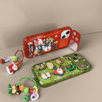 Arenzza Christmas-themed flip mirror case cover for iPhone featuring holiday and Halloween designs.
