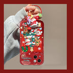 Arenzza Christmas tree pendant flip mirror case cover for iPhone, featuring festive holiday design with Christmas and Halloween themes.