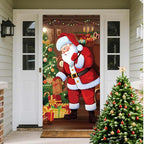 Aarenza Christmas door cover for holiday decor featuring festive Christmas design, perfect for instant seasonal decoration.