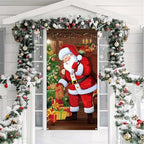 Aarenza Christmas door cover with festive holiday design for instant Christmas decor, perfect for holiday decorating.