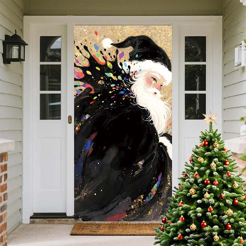 A Arenzza Christmas door cover featuring festive holiday design, perfect for instant Christmas decor and seasonal home decoration.